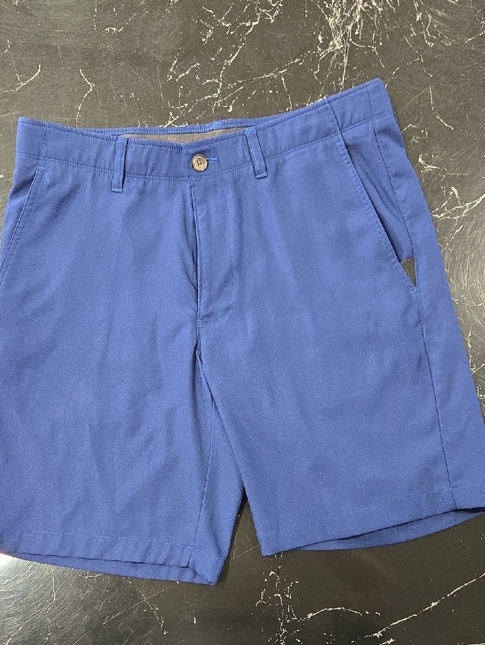 Haggar Men's In Motion Men's Blue Casual Shorts Size 34 Slim Fit